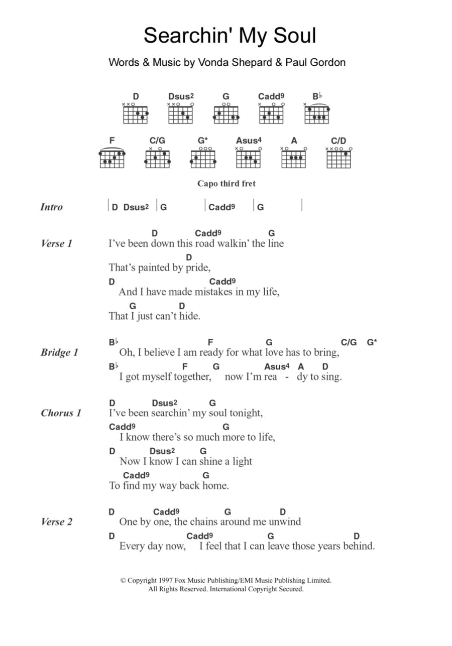 Searchin' My Soul (theme from Ally McBeal) Acoustic Guitar scores gallery preview page 1