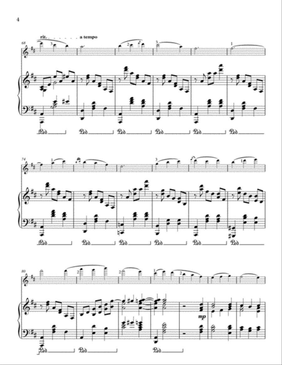 Glazunov Grand Concert Waltz for violin and piano Violin Solo scores gallery preview page 4
