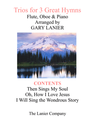 Book cover for Trios for 3 GREAT HYMNS (Flute & Oboe with Piano and Parts)