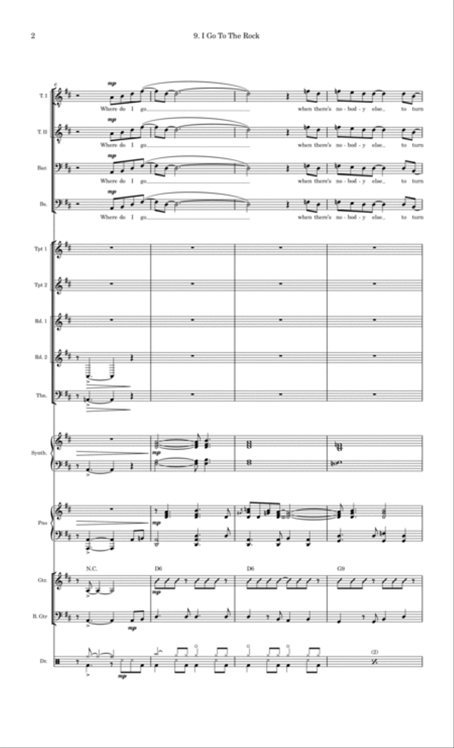 I Go To The Rock Large Ensemble scores gallery preview page 2
