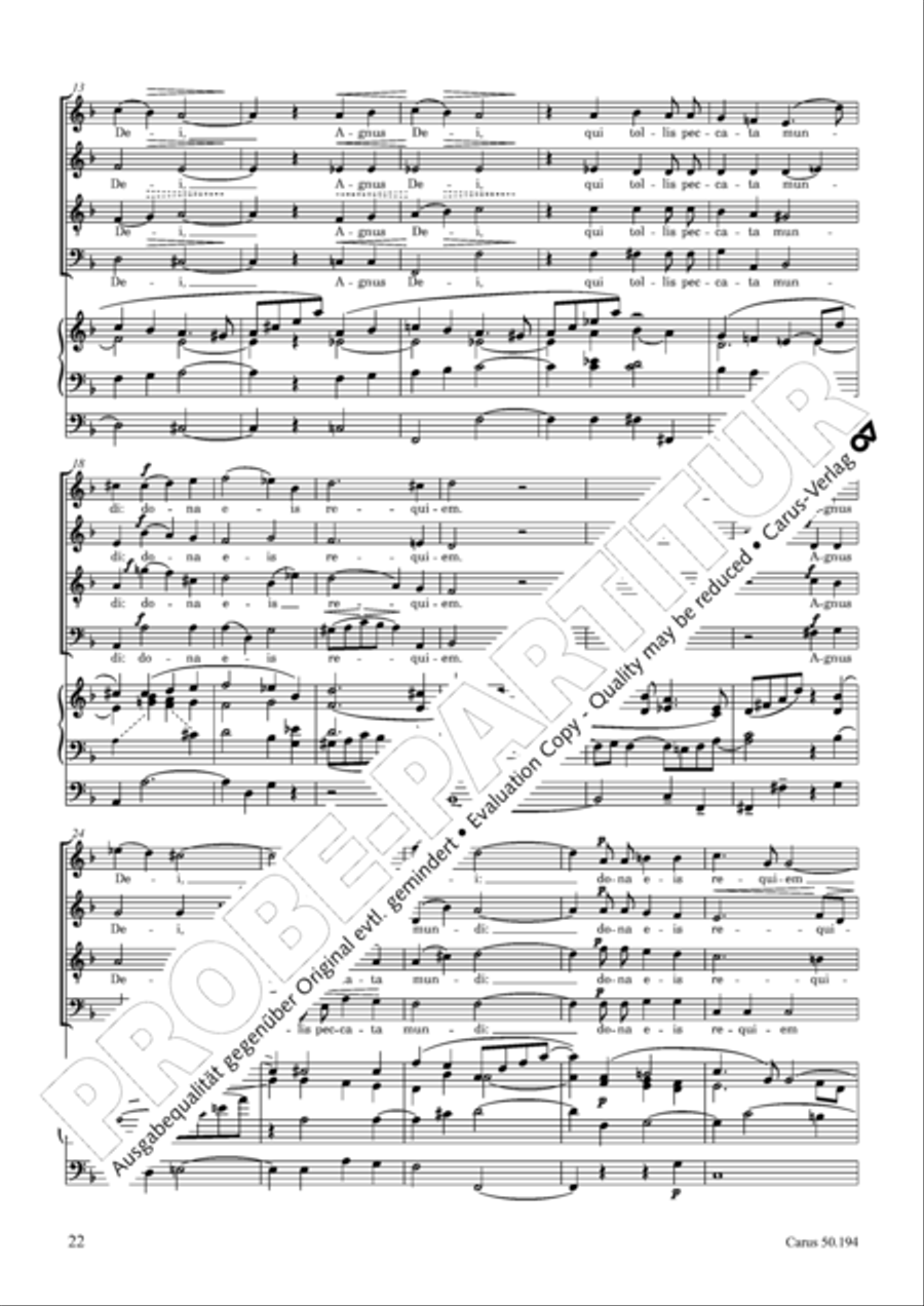 Requiem in D minor 4-Part scores gallery preview page 23