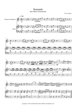 Serenade (Eine Kleine Nachtmusik) - Wolfgang Amadeus Mozart (Soprano Sax + Piano)