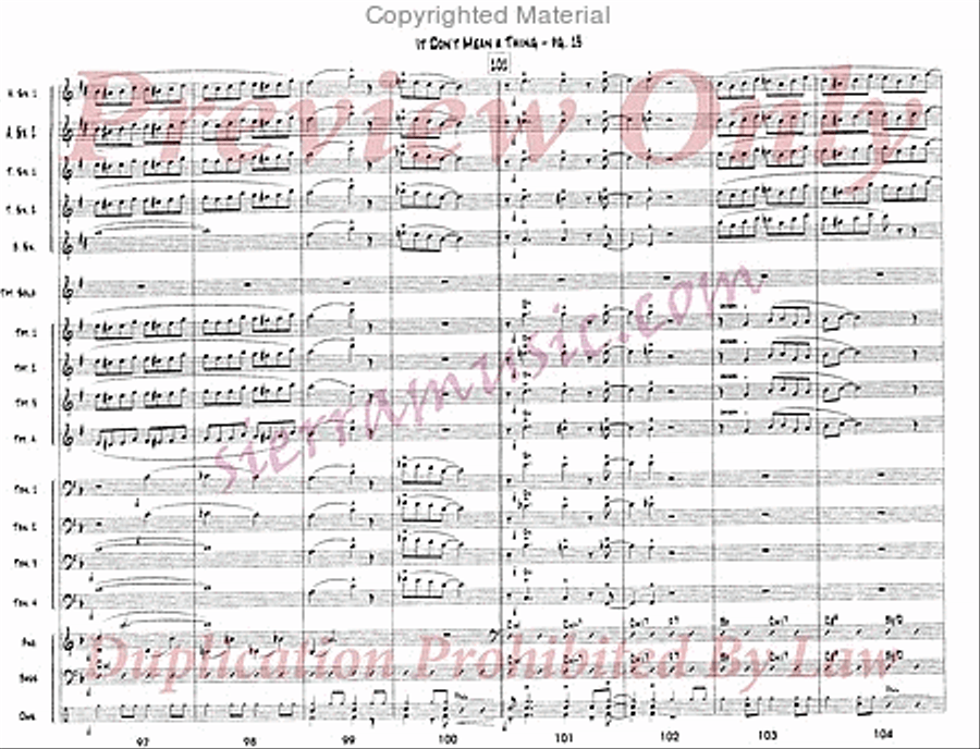It Don't Mean a Thing If It Ain't Got That Swing Jazz Ensemble scores gallery preview page 14