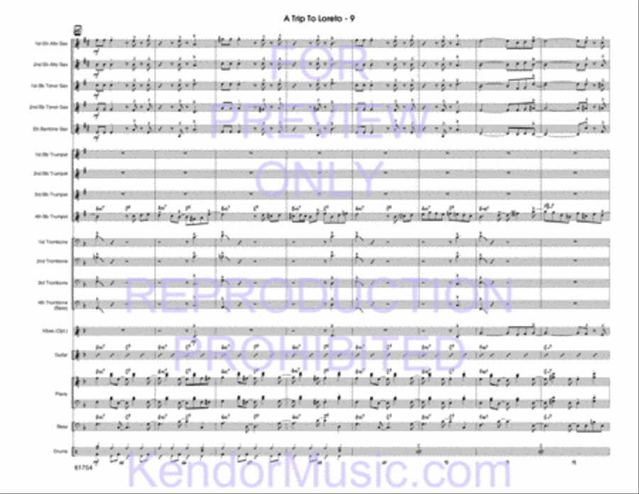 Trip To Loreto, A Jazz Ensemble scores gallery preview page 11