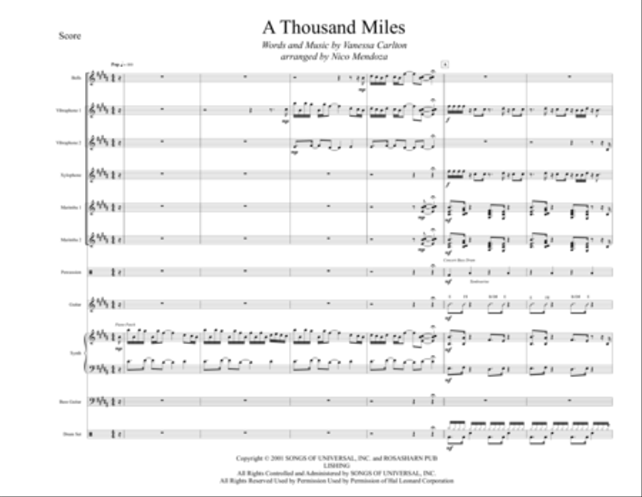 A Thousand Miles School and Community scores gallery preview page 1