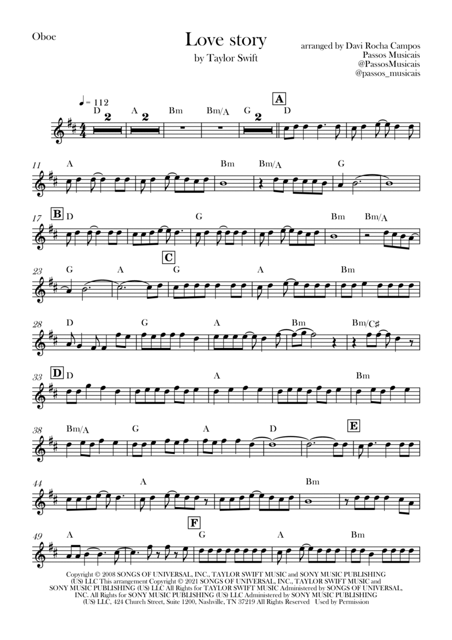 Love Story Love Story Oboe Solo scores gallery preview page 1