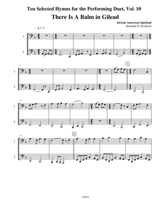 Ten Selected Hymns for the Performing Duet, Vol. 10 - trombone (euphonium) and bass trombone (tuba)