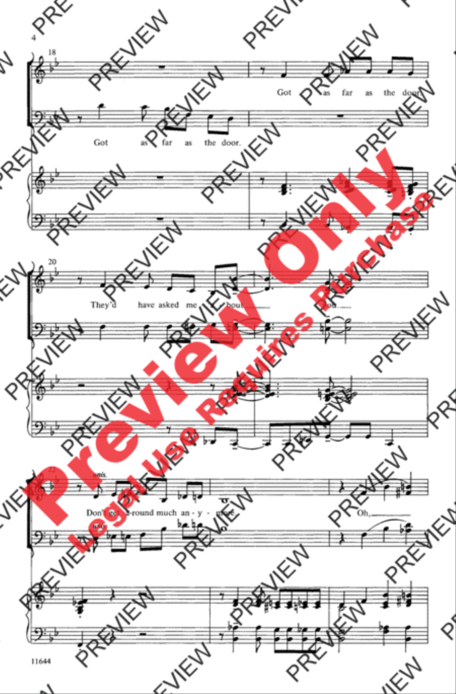 Don't Get Around Much Anymore 4-Part scores gallery preview page 4