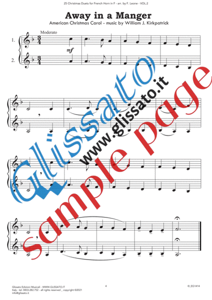 25 Christmas Duets for French Horn in F - VOL.2 image number null