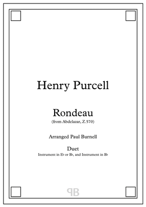 Rondeau, from Abdelazar, Z.570, arranged for duet: instrument in Eb or Bb, and instrument in Bb