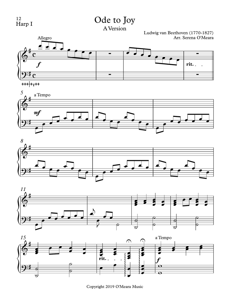 Ode to Joy, A Version Harp I image number null