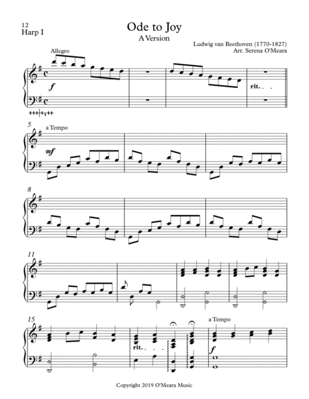 Ode to Joy, A Version Harp I