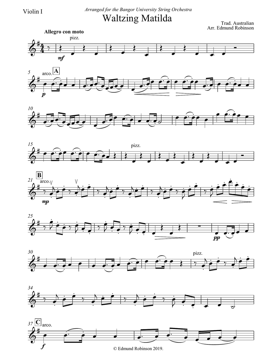 Waltzing Matilda - String Orchestra String Orchestra scores gallery preview page 5
