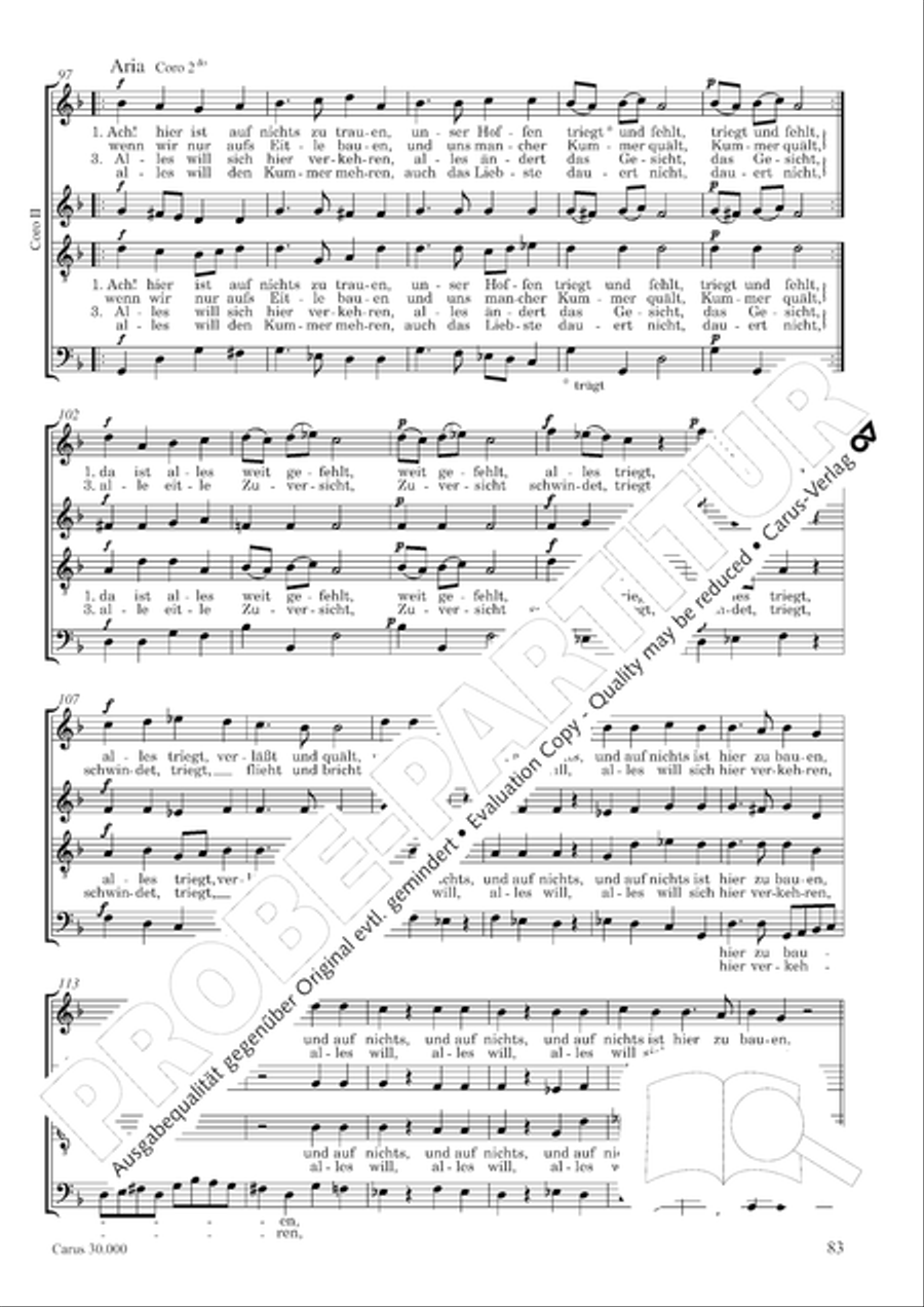 J.L. Bach: The complete motets Choir scores gallery preview page 90