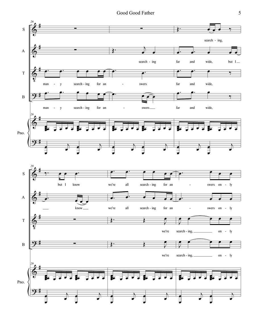 Good Good Father Good Good Father 4-Part scores gallery preview page 5