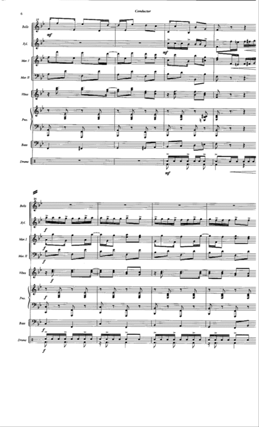 Pine Apple Rag Percussion Ensemble scores gallery preview page 5