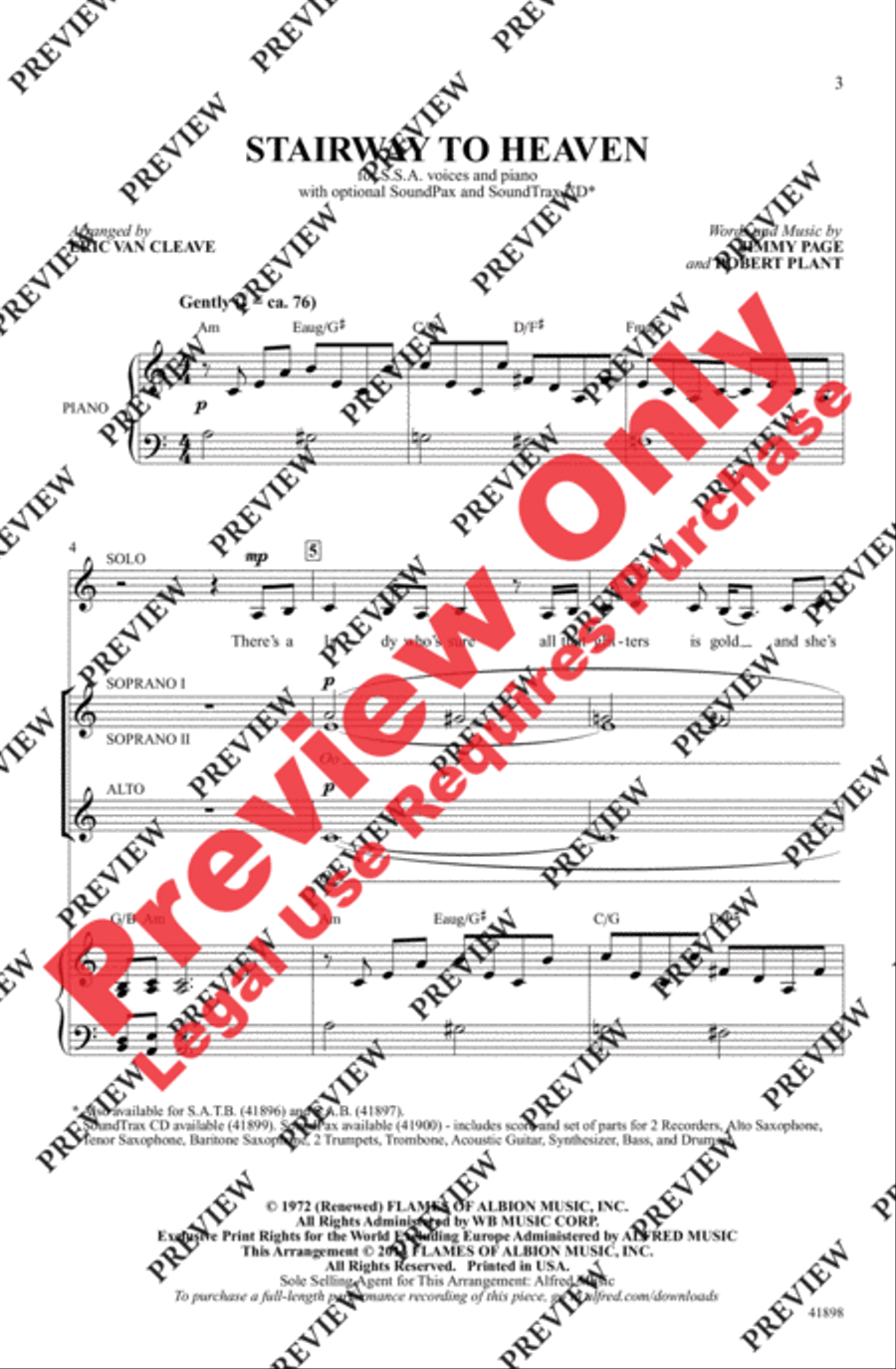 Stairway to Heaven Women's Choir scores gallery preview page 2