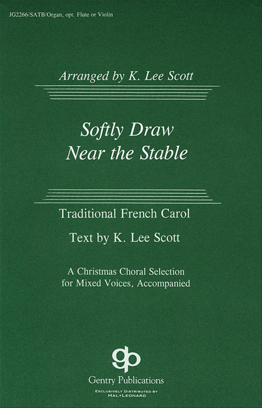 Softly Draw Near the Stable 4-Part scores gallery preview page 1