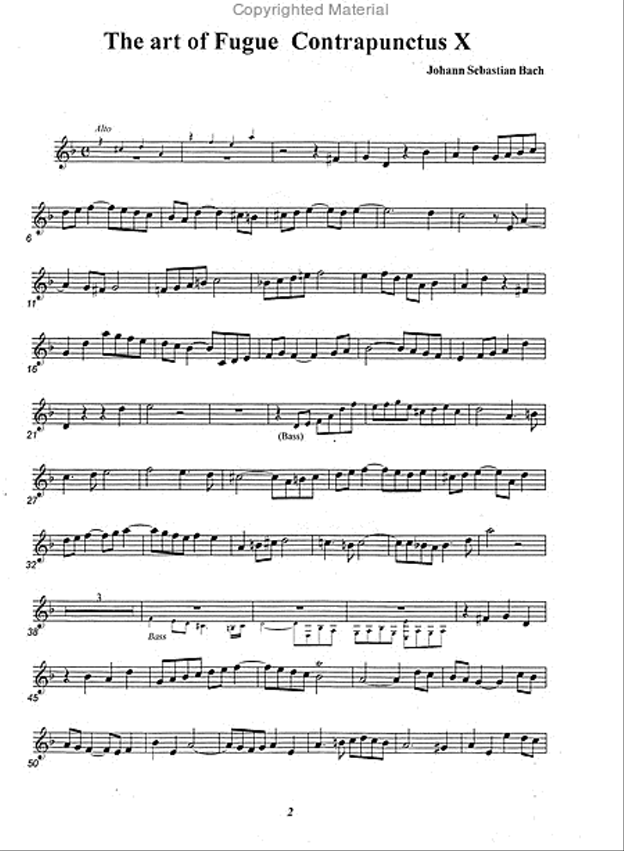 The Art of Fugue - Contrapunctus 10 Recorder scores gallery preview page 5