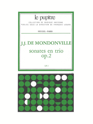 Sonates En Trio Op2 2 Violons Et Clavecin Partition (lp3) Et Parties