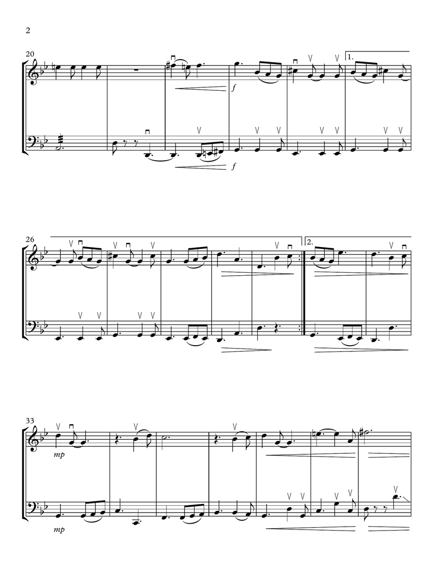 You're A Mean One, Mr. Grinch String Duet scores gallery preview page 2