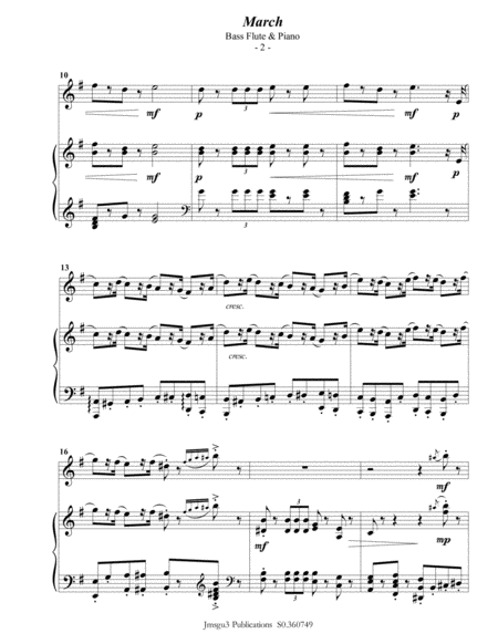 Tchaikovsky: March from Nutcracker Suite for Bass Flute & Piano image number null