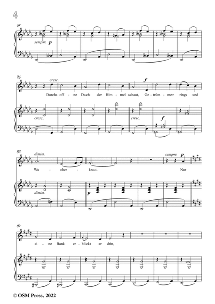 Loewe-Die verfallene Muhle,in D flat Major,Op.109,for Voice and Piano