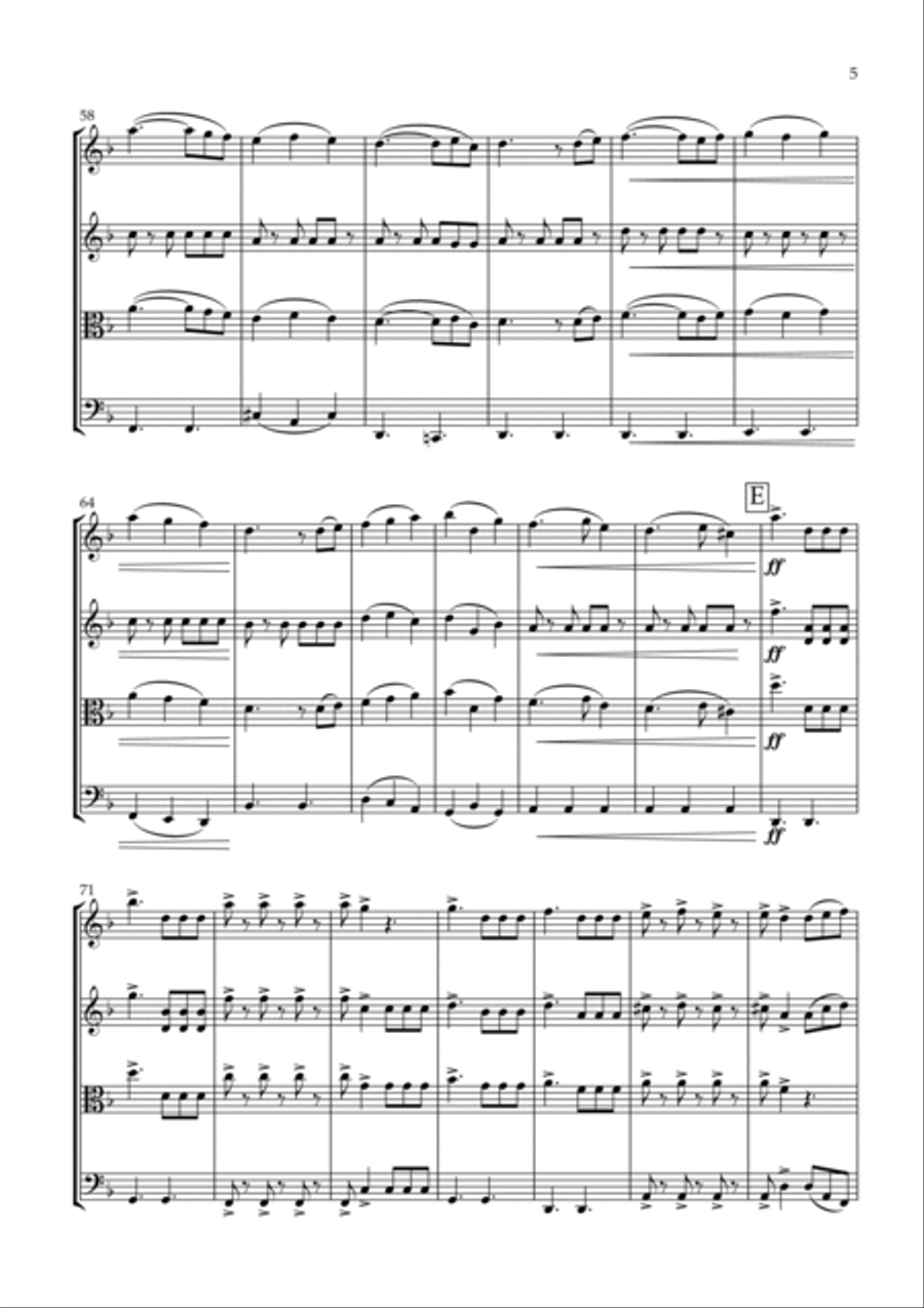 He's A Pirate String Quartet scores gallery preview page 5