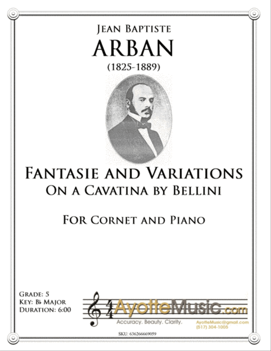 Fantasie and Variations on a Cavatina by Bellini Trumpet Solo scores gallery preview page 1