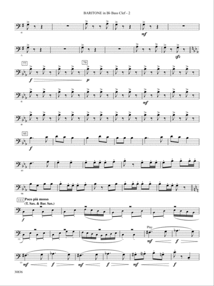 The Rakes of Mallow (from the Irish Suite): (World Part) B-flat Baritone B.C. Concert Band scores gallery preview page 2