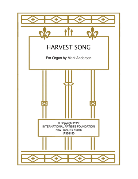 Harvest Song for organ by Mark Andersen