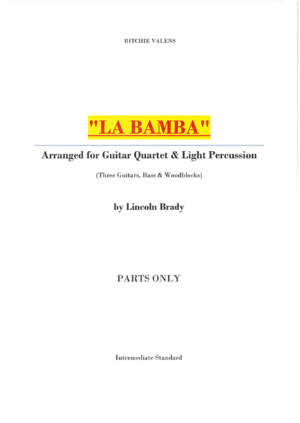 LA BAMBA - Guitar Ensemble (Parts only) image number null