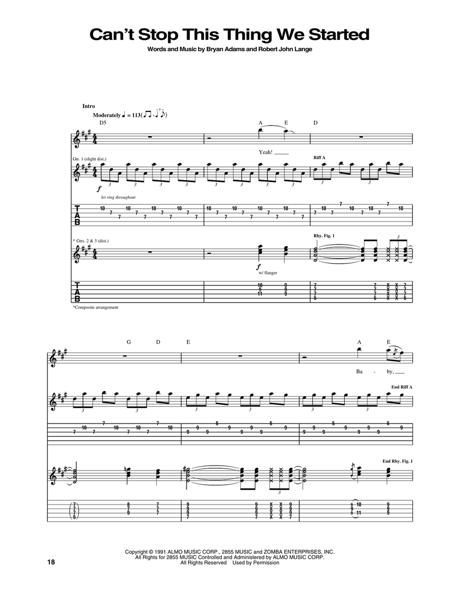 Can't Stop This Thing We Started Acoustic Guitar scores gallery preview page 1