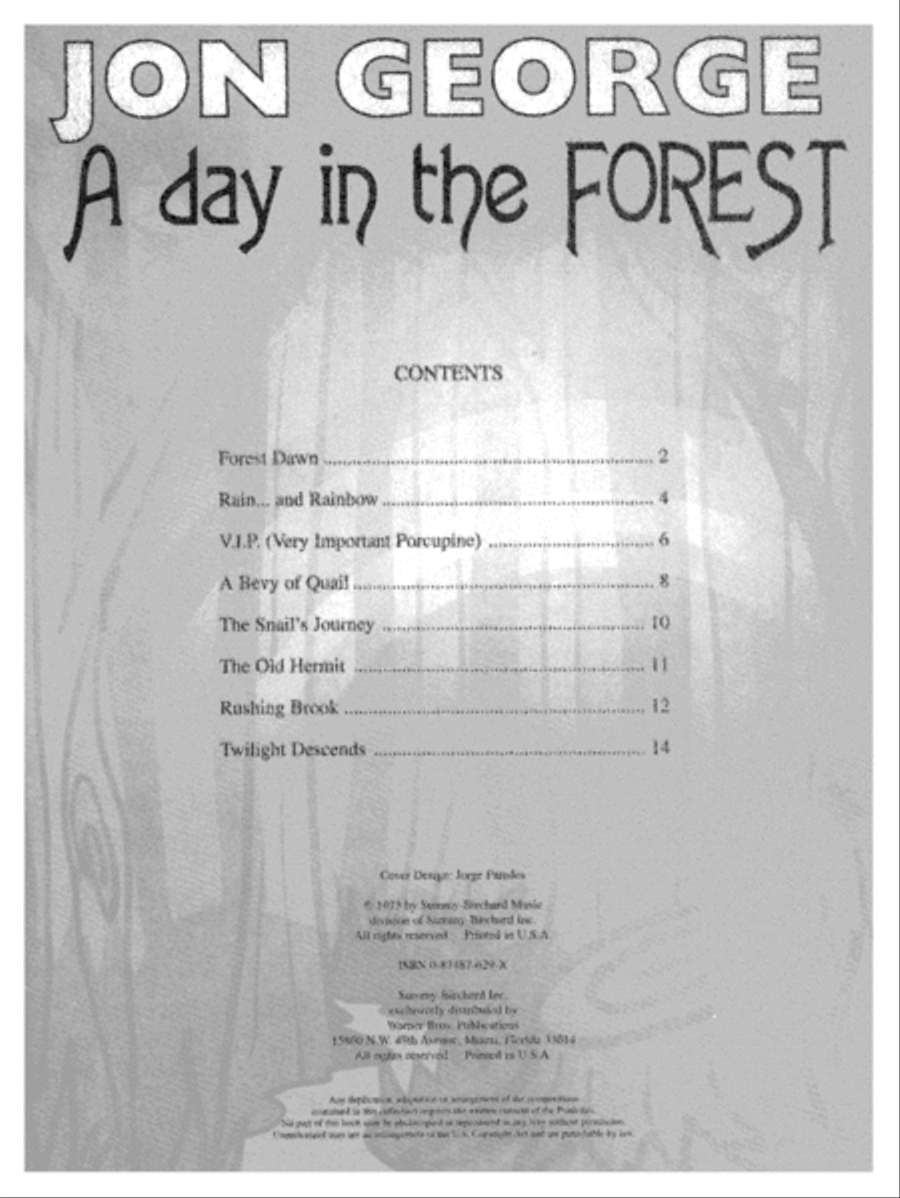 A Day in the Forest Easy Piano scores gallery preview page 5