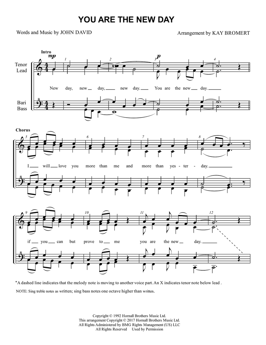You Are The New Day You Are The New Day SA scores gallery preview page 1