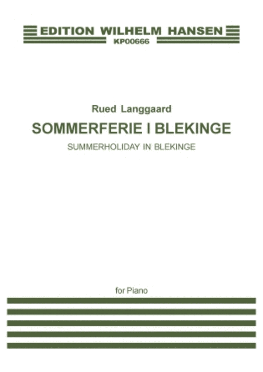 Sommerferie I Blekinge (Summer Holiday in Blekinge) Piano Solo scores gallery preview page 1