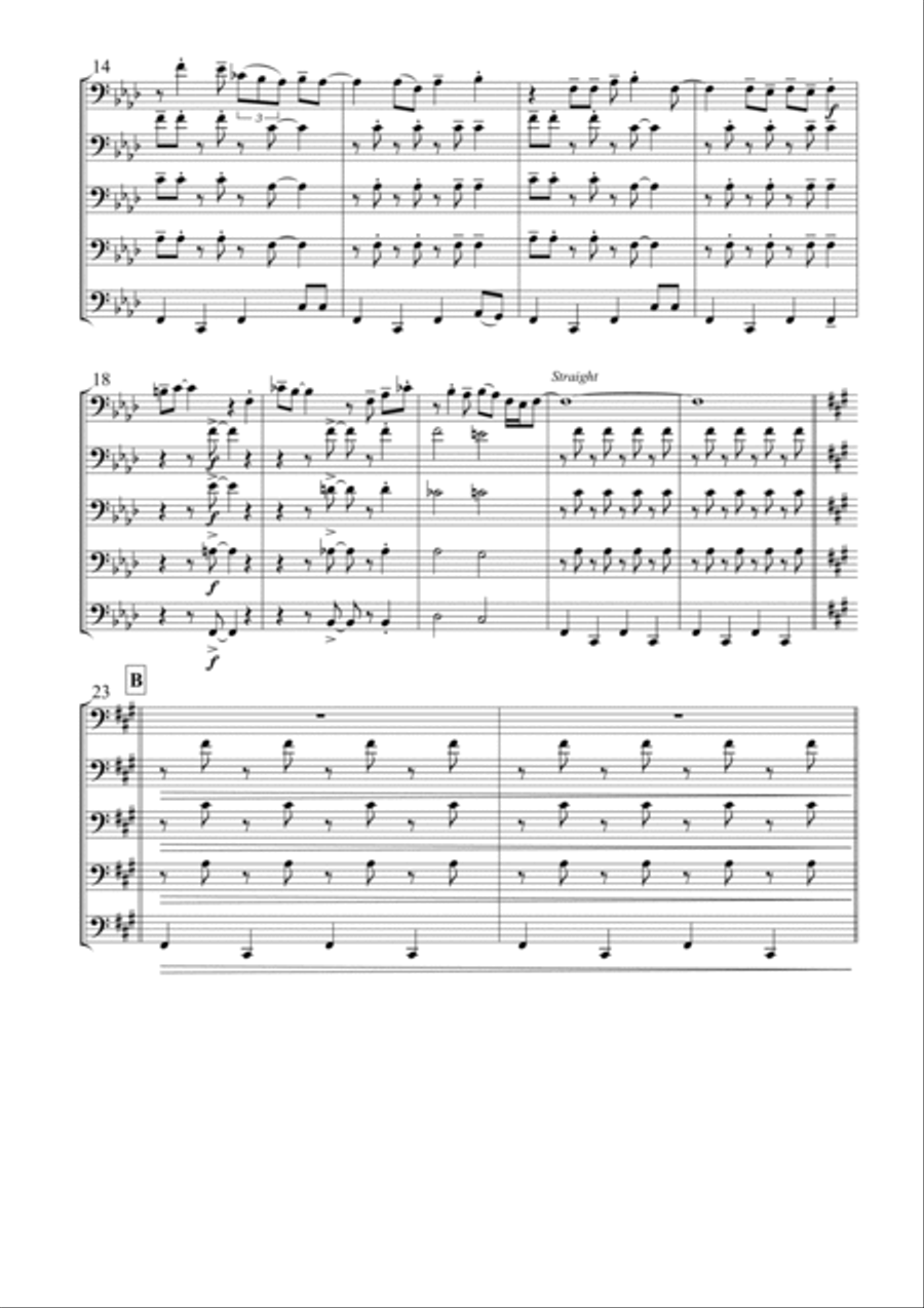 Work Song Brass Quintet scores gallery preview page 3
