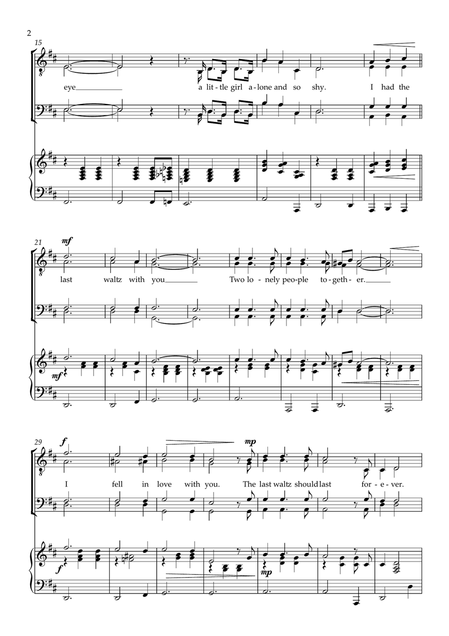 The Last Waltz TTBB scores gallery preview page 2