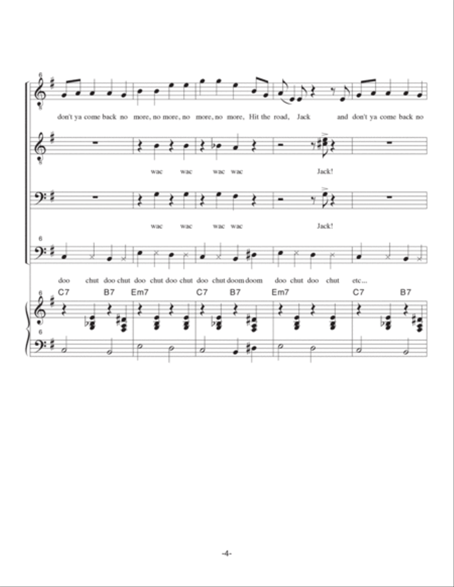 Hit The Road Jack TTBB scores gallery preview page 4