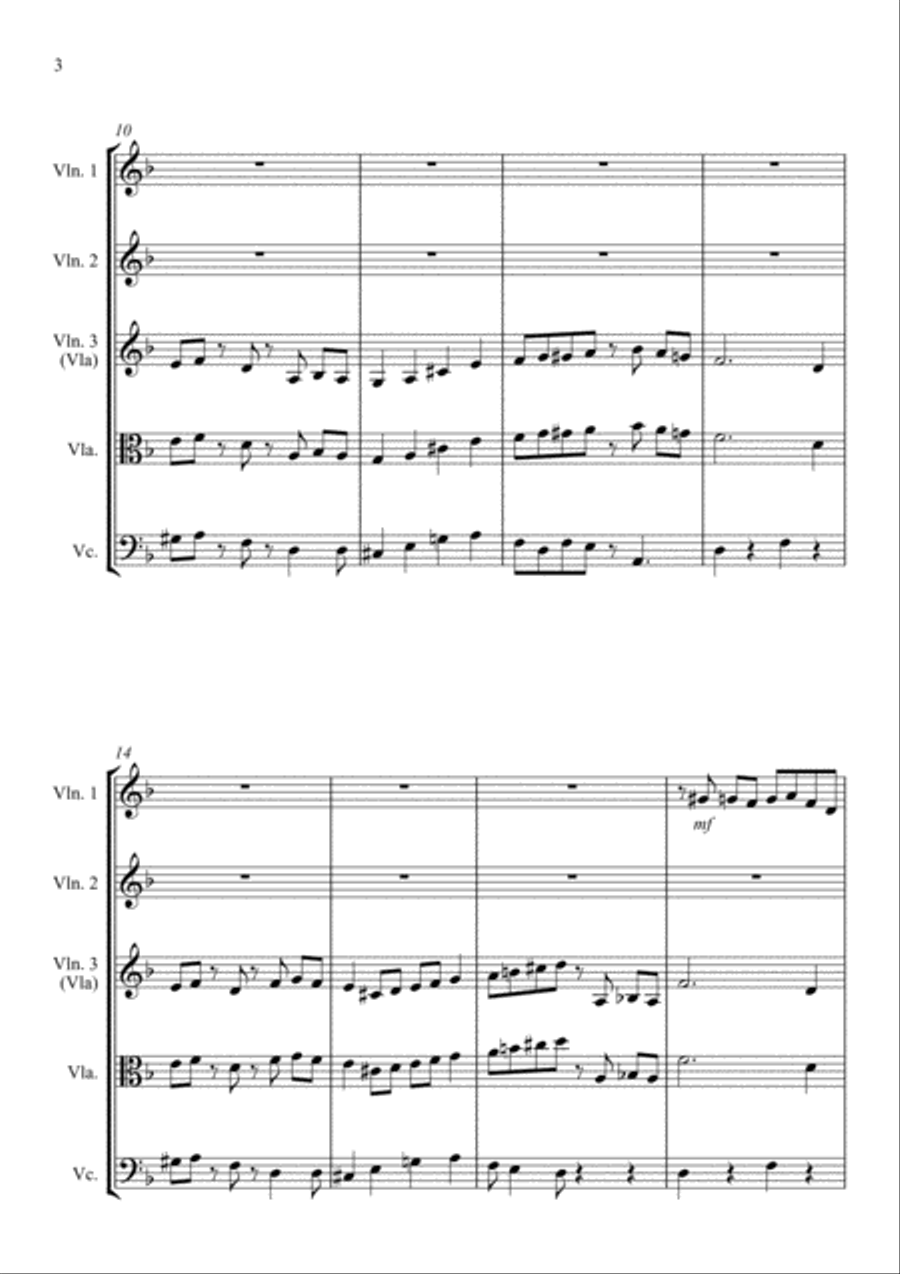 Suave - for String Quartet String Quartet scores gallery preview page 4