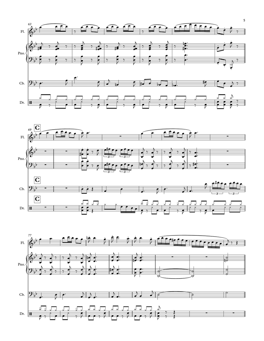 Longa Riad - Trio Jazz Ensemble scores gallery preview page 5