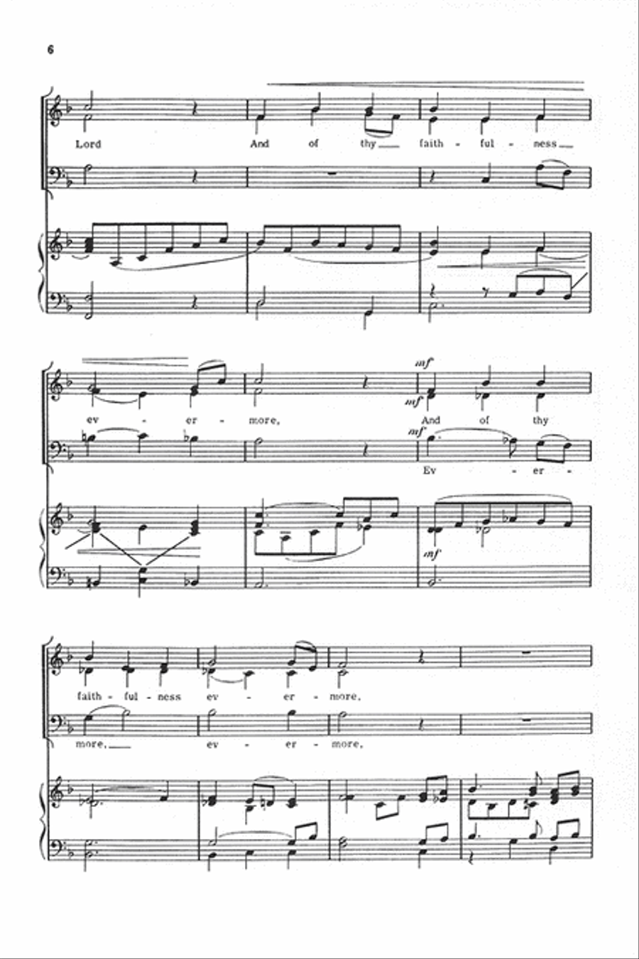 I Will Sing of Thy Great Mercies, O Lord 3-Part scores gallery preview page 5