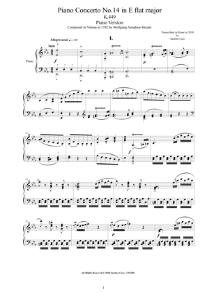 Mozart - Piano Concerto No.14 in E flat major K.449 - Piano Version