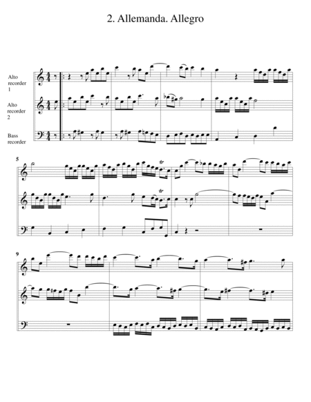 12 Trio sonatas Op.1 (Arrangements for 3 recorders (AAB))