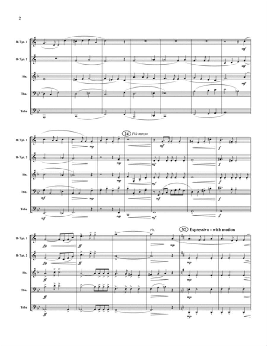 America the Beautiful America the Beautiful Brass Quintet scores gallery preview page 2