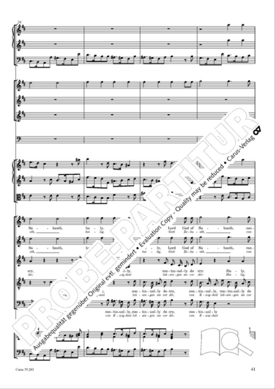 Te Deum for the Victory of Dettingen SSATB scores gallery preview page 58