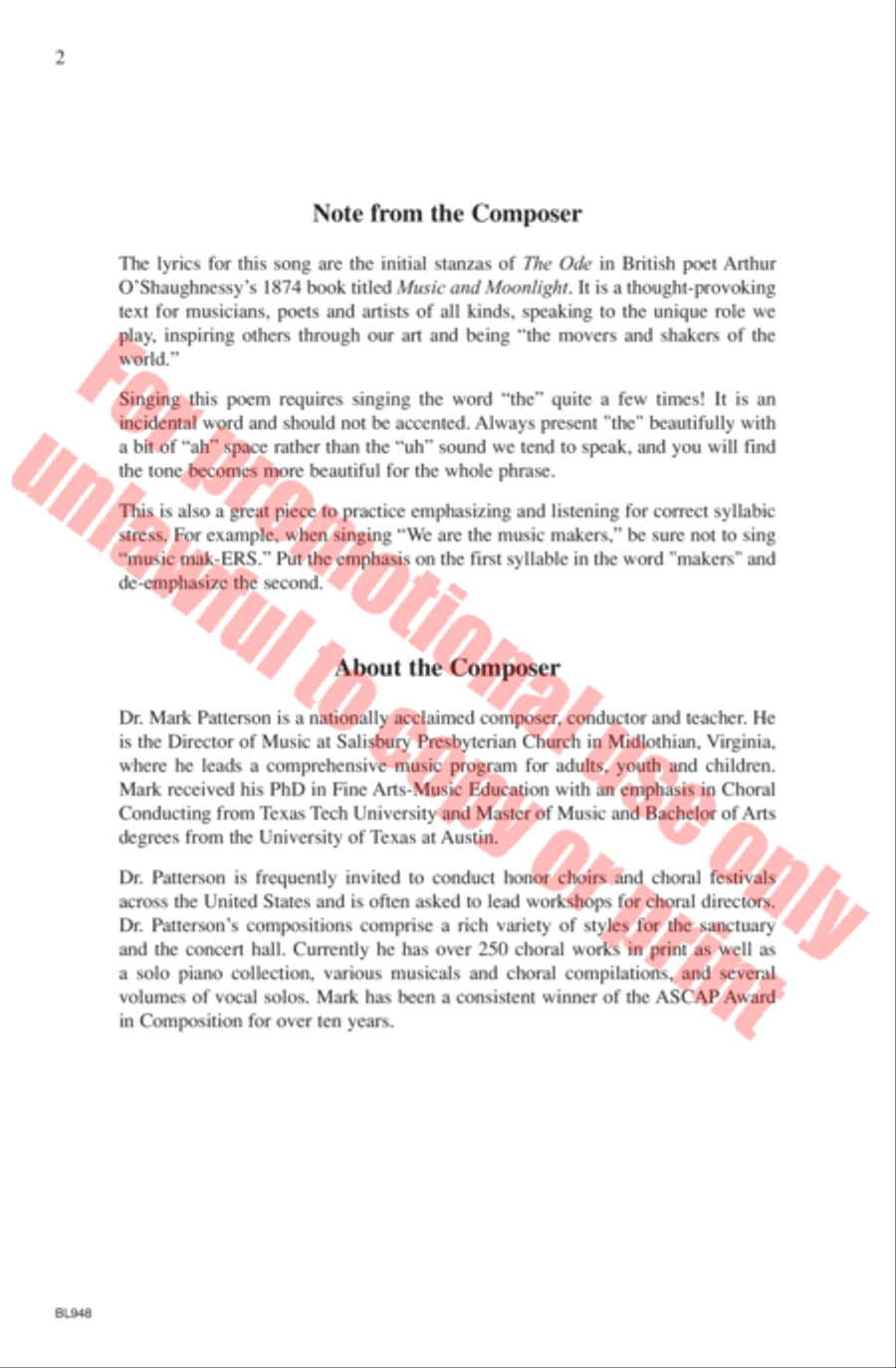 We Are the Music Makers We Are the Music Makers Choir scores gallery preview page 3