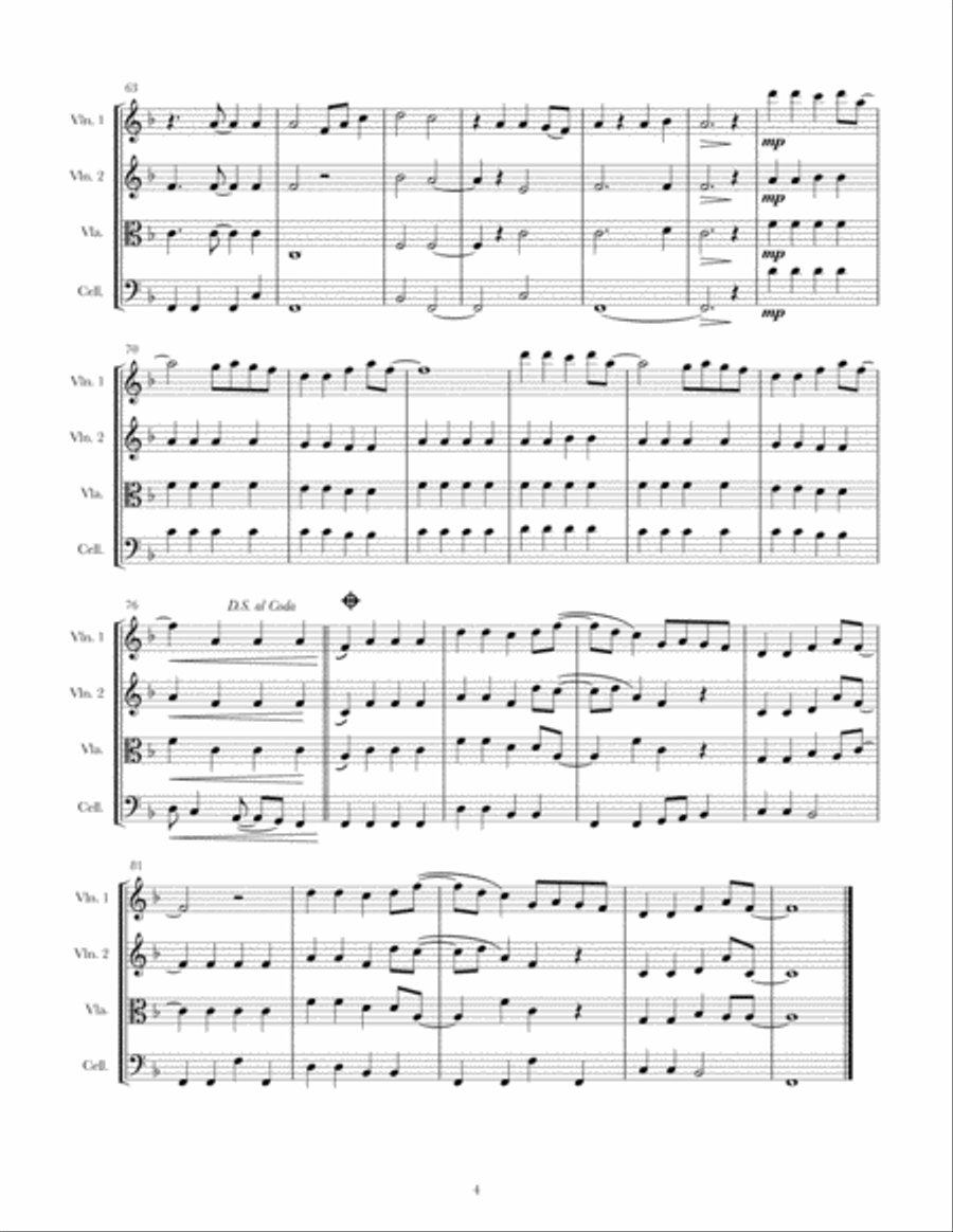 Ophelia String Quartet scores gallery preview page 4