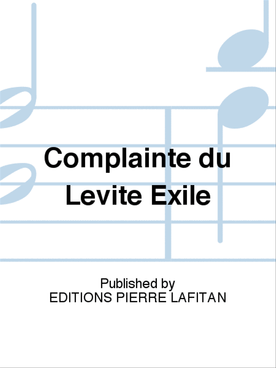 Complainte du Lévite Exilé 4-Part scores gallery preview page 1