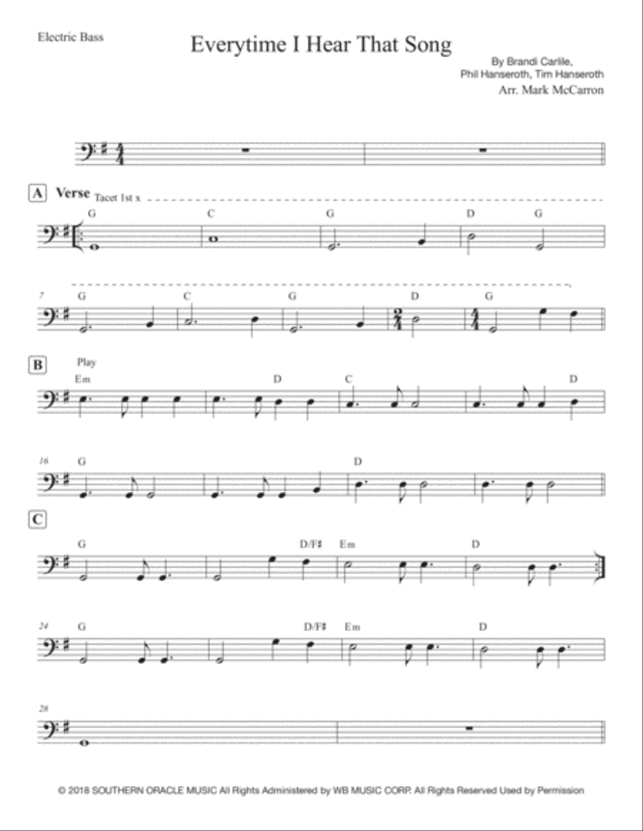 Every Time I Hear That Song Small Ensemble scores gallery preview page 6